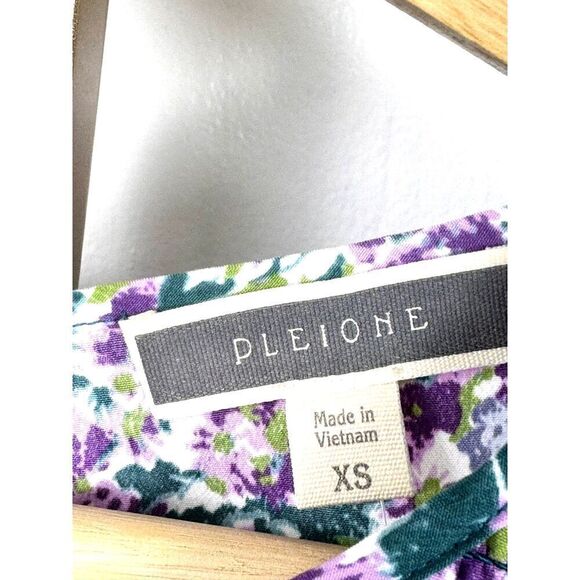 Anthropologie Pleione Floral Ruched Peplum Blouse Sz XS EUC - Picture 8 of 10